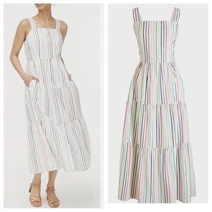 JCREW NWOT 2 Striped Tiered Maxi